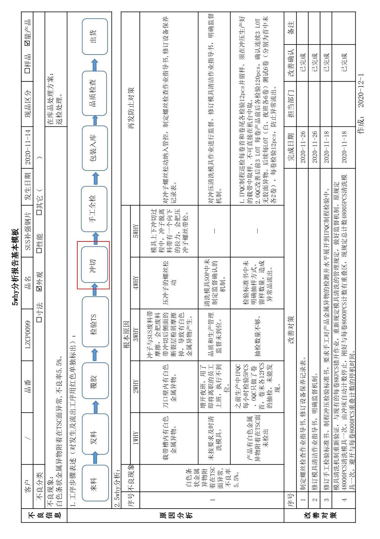 5why分析报告基本模板