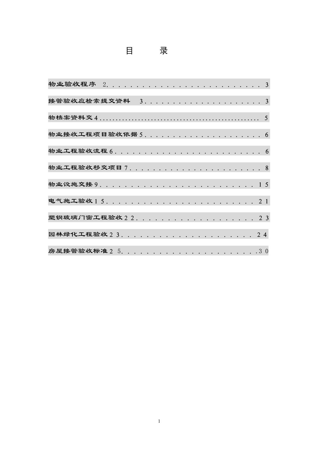 小区物业接管验收手册