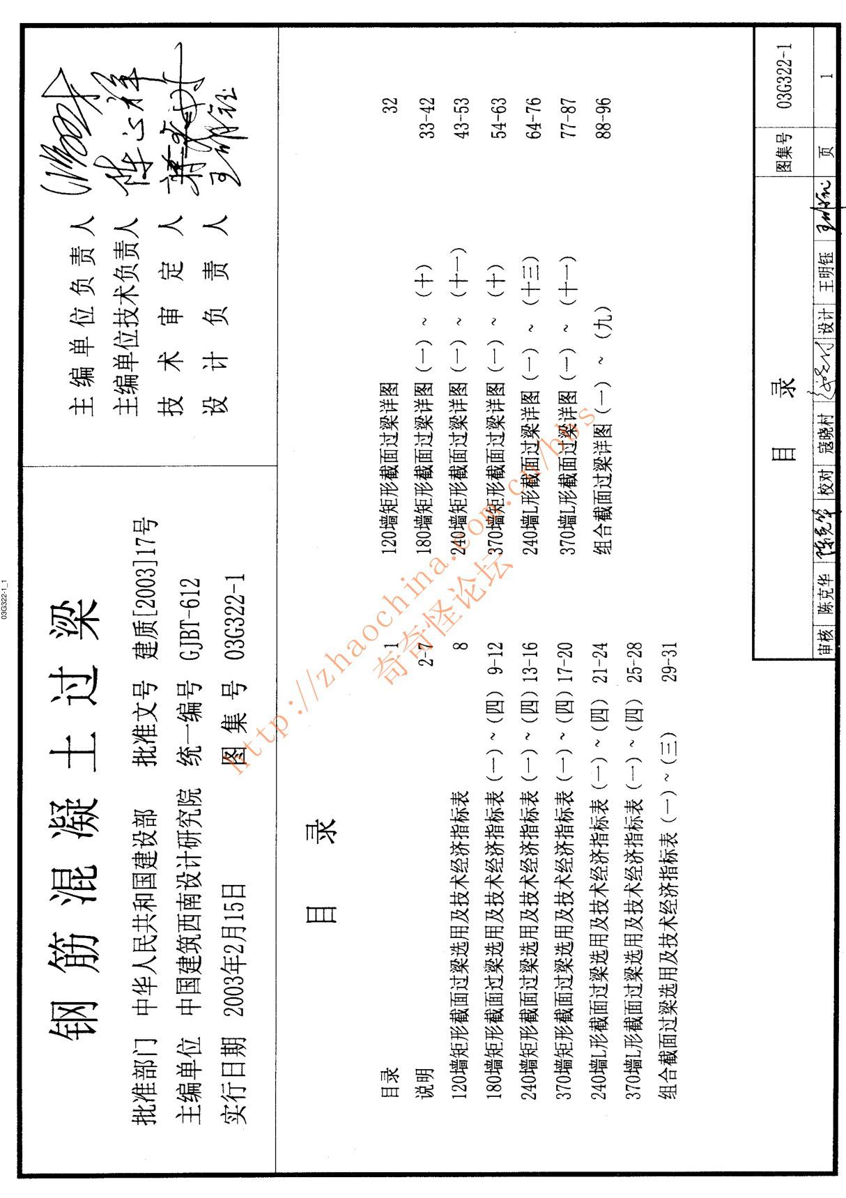 03G322-1 钢筋混凝土过梁(精编资料)