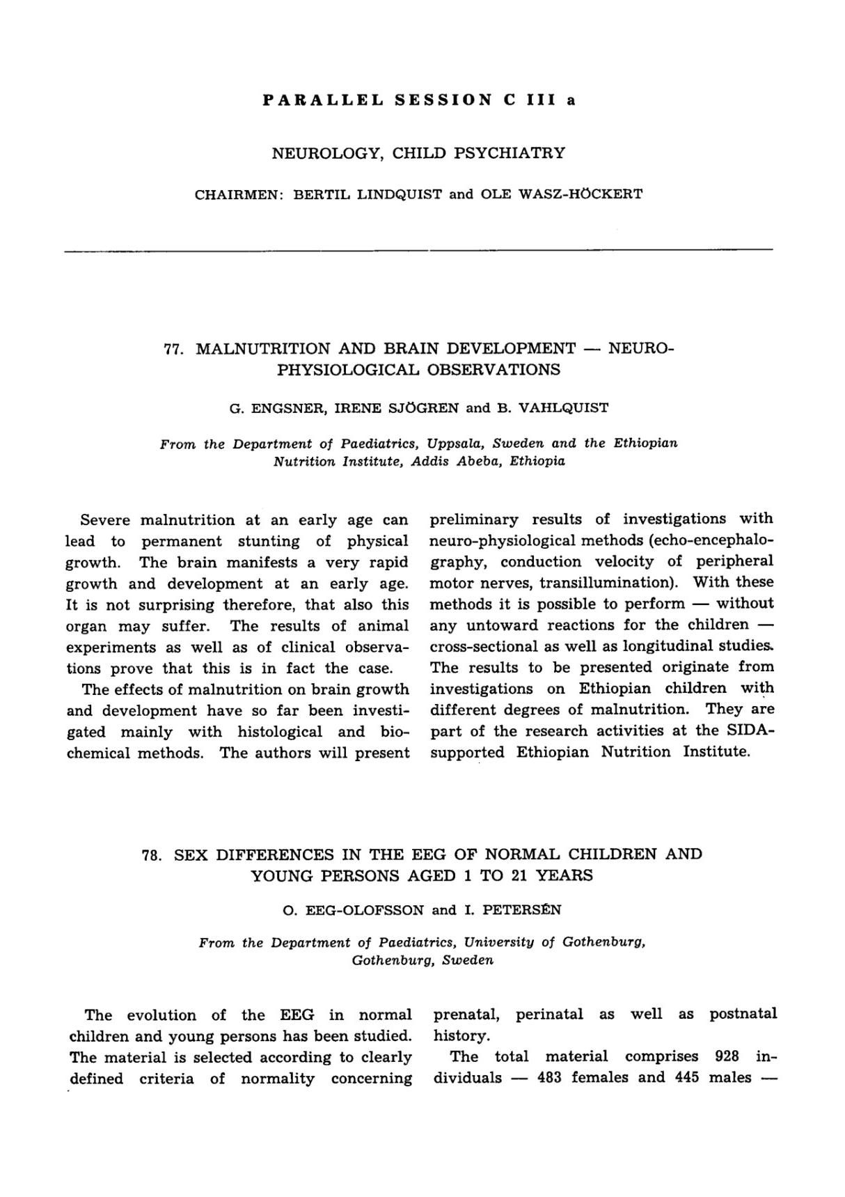 78. sex differences in the eeg of normal children and young persons aged 1 to 21 years