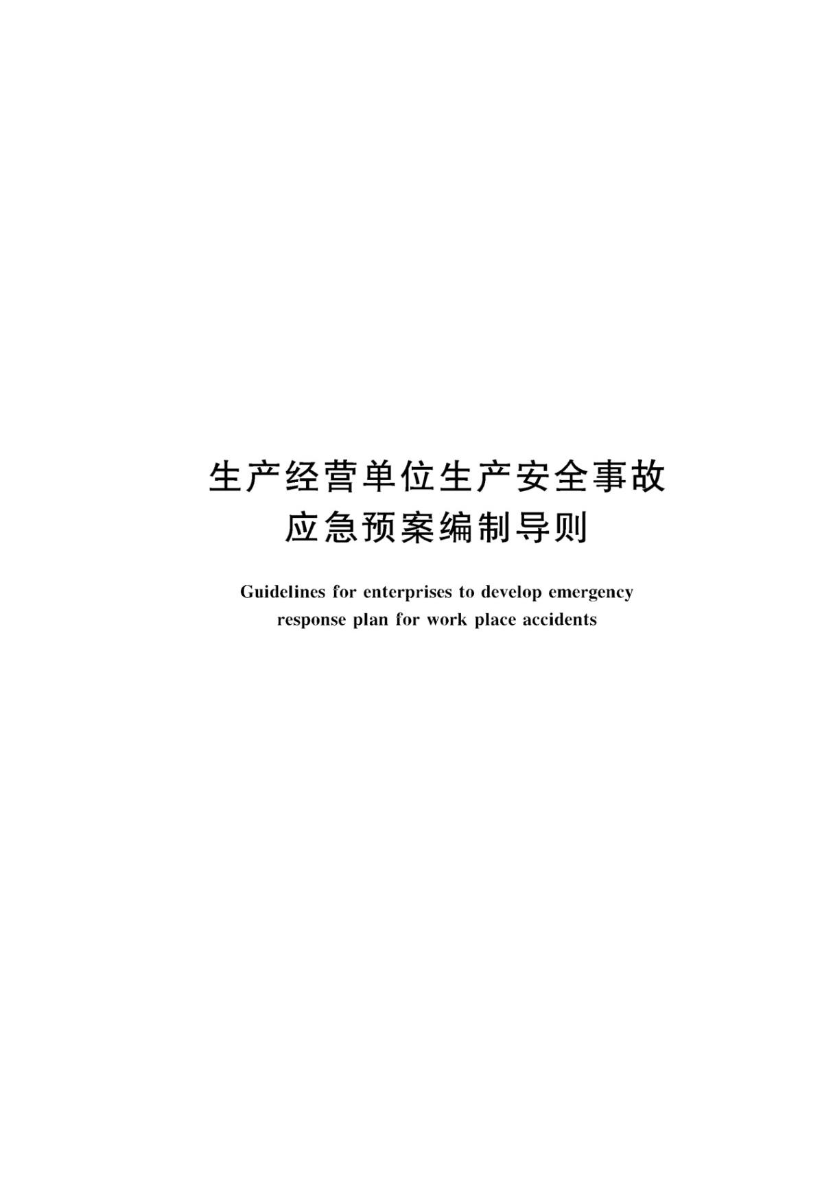 2020 生产经营单位生产安全事故应急预案编制导则