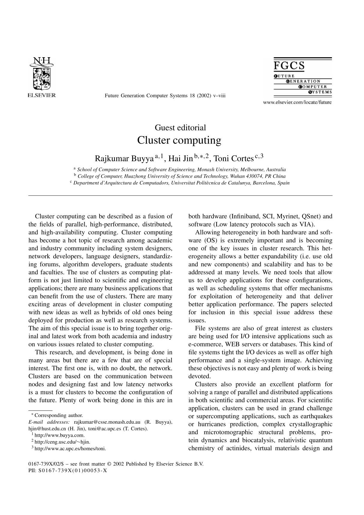 cluster computing