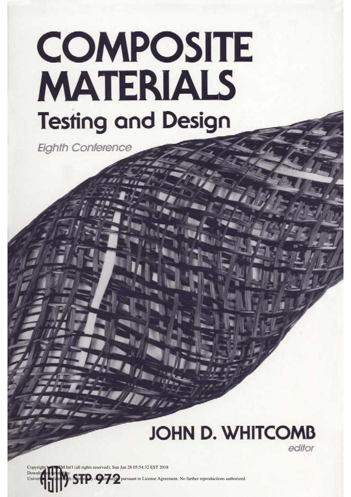 Composite Materials Testing And Design 8th Conference(ASTM STP972-88)