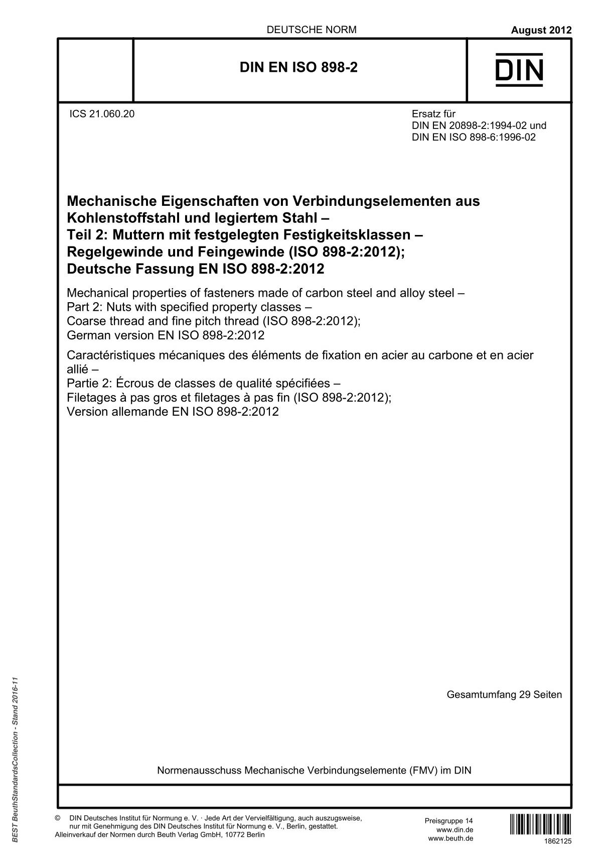 DIN EN ISO 898-2 (2012-08-00)