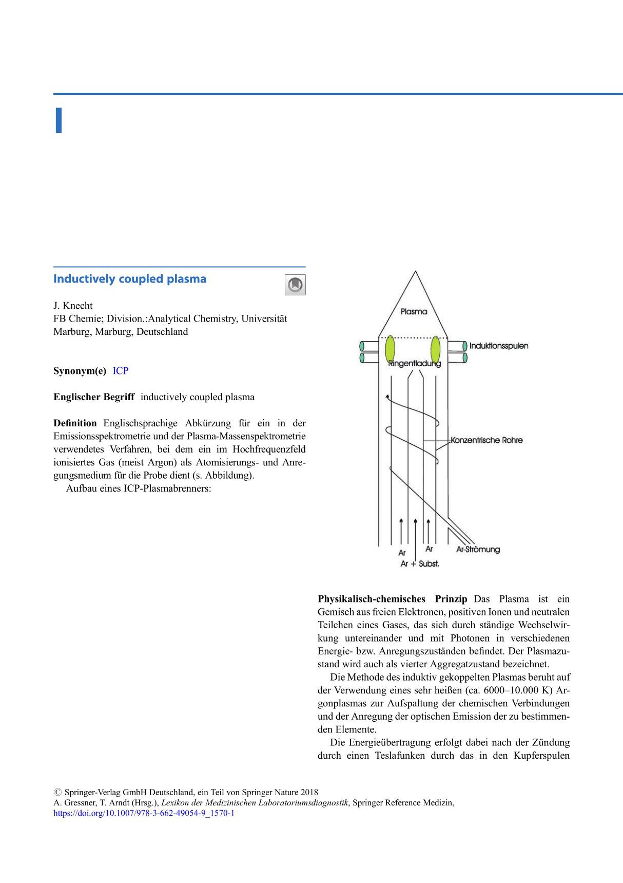 Inductively coupled plasma