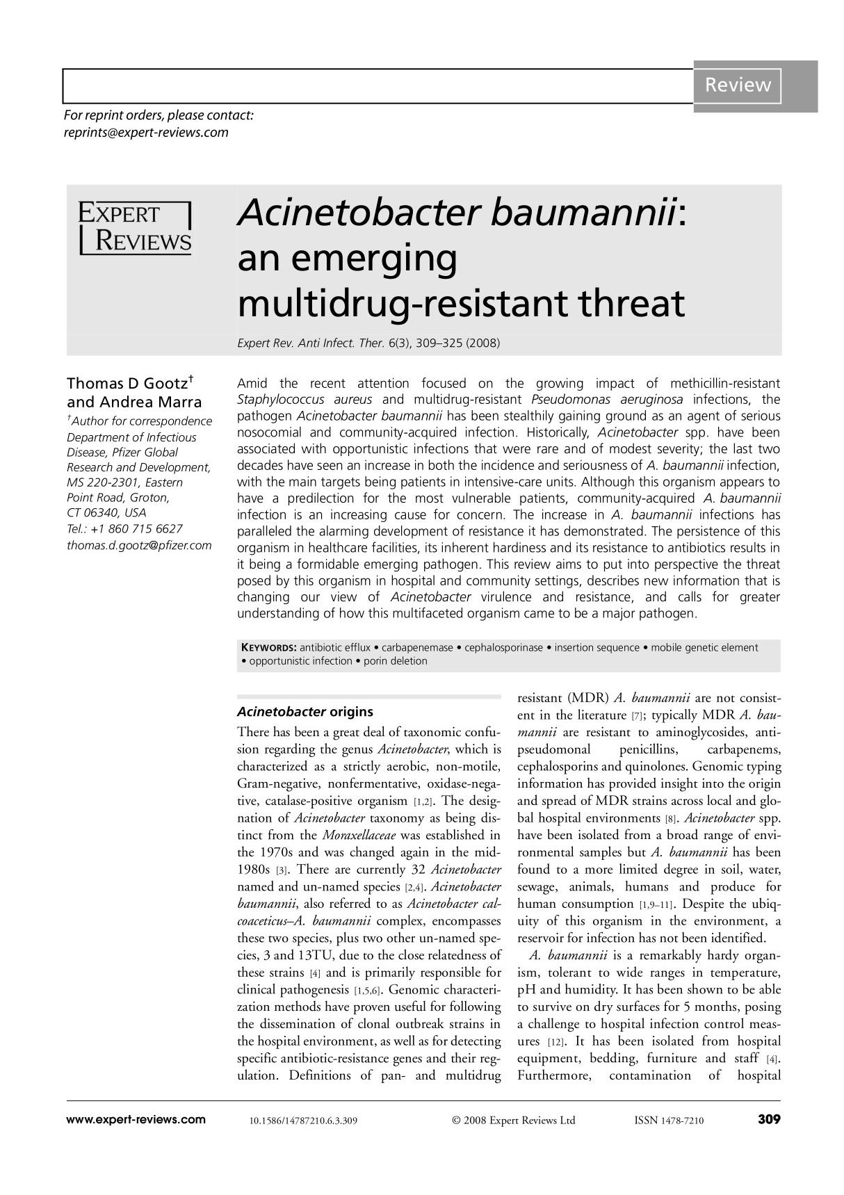 Acinetobacter baumannii