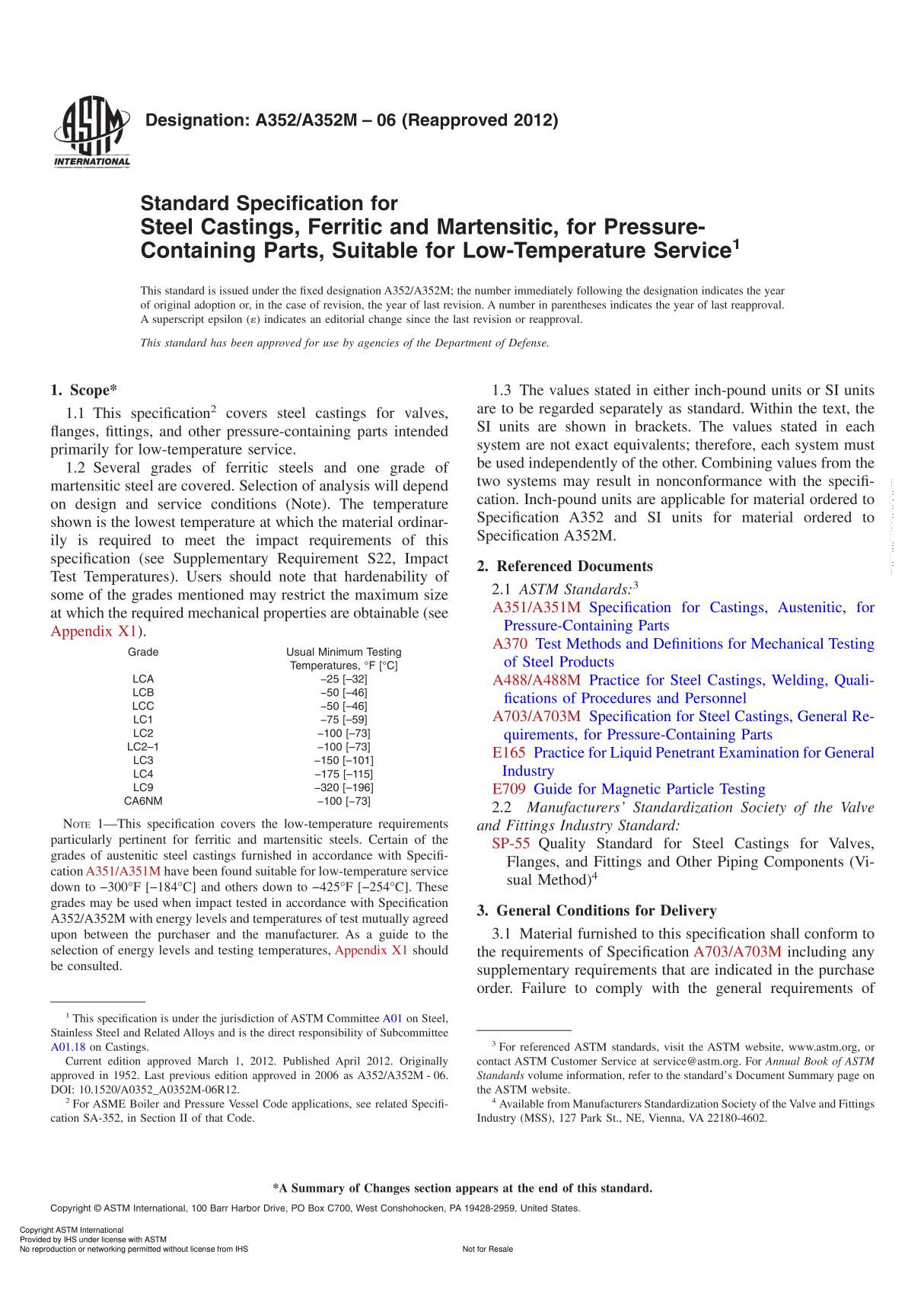ASTM A352 A352M-2006(2012)