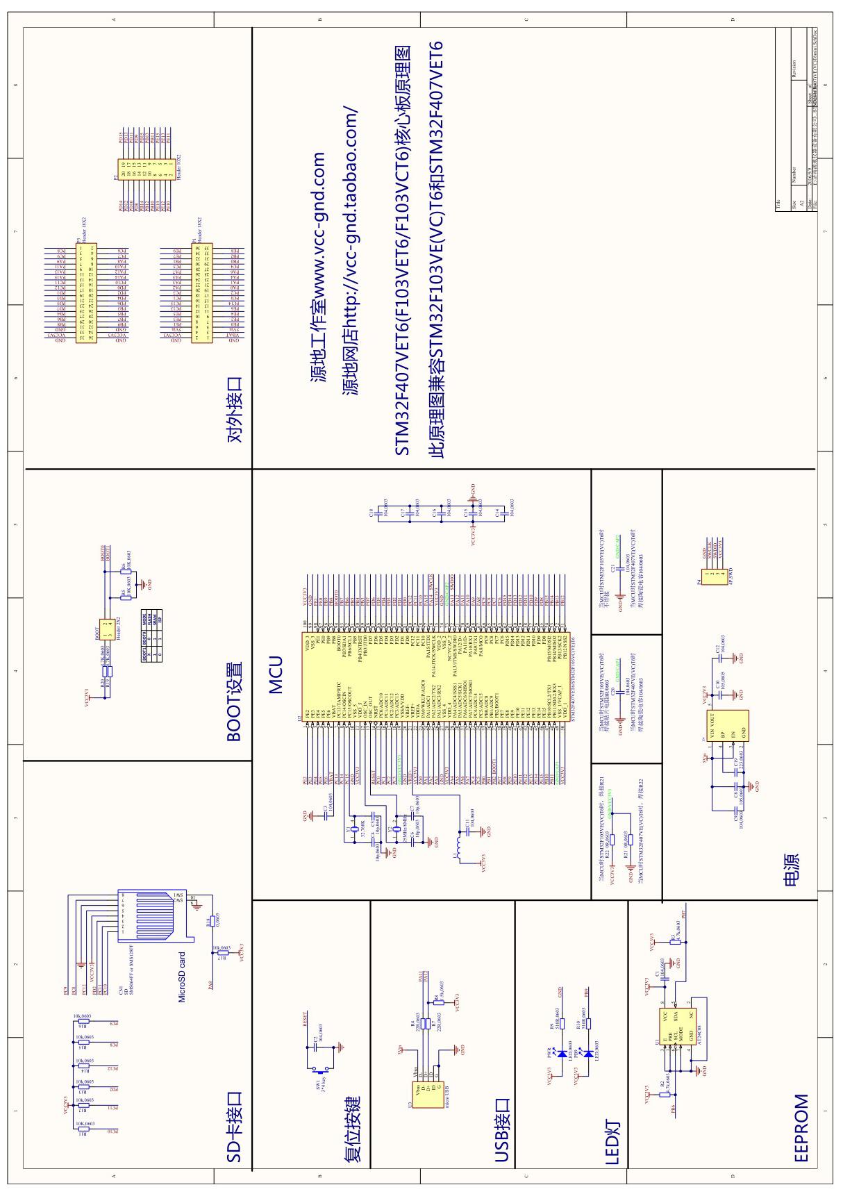 STM32F407VET6mini核心板--电路原理图