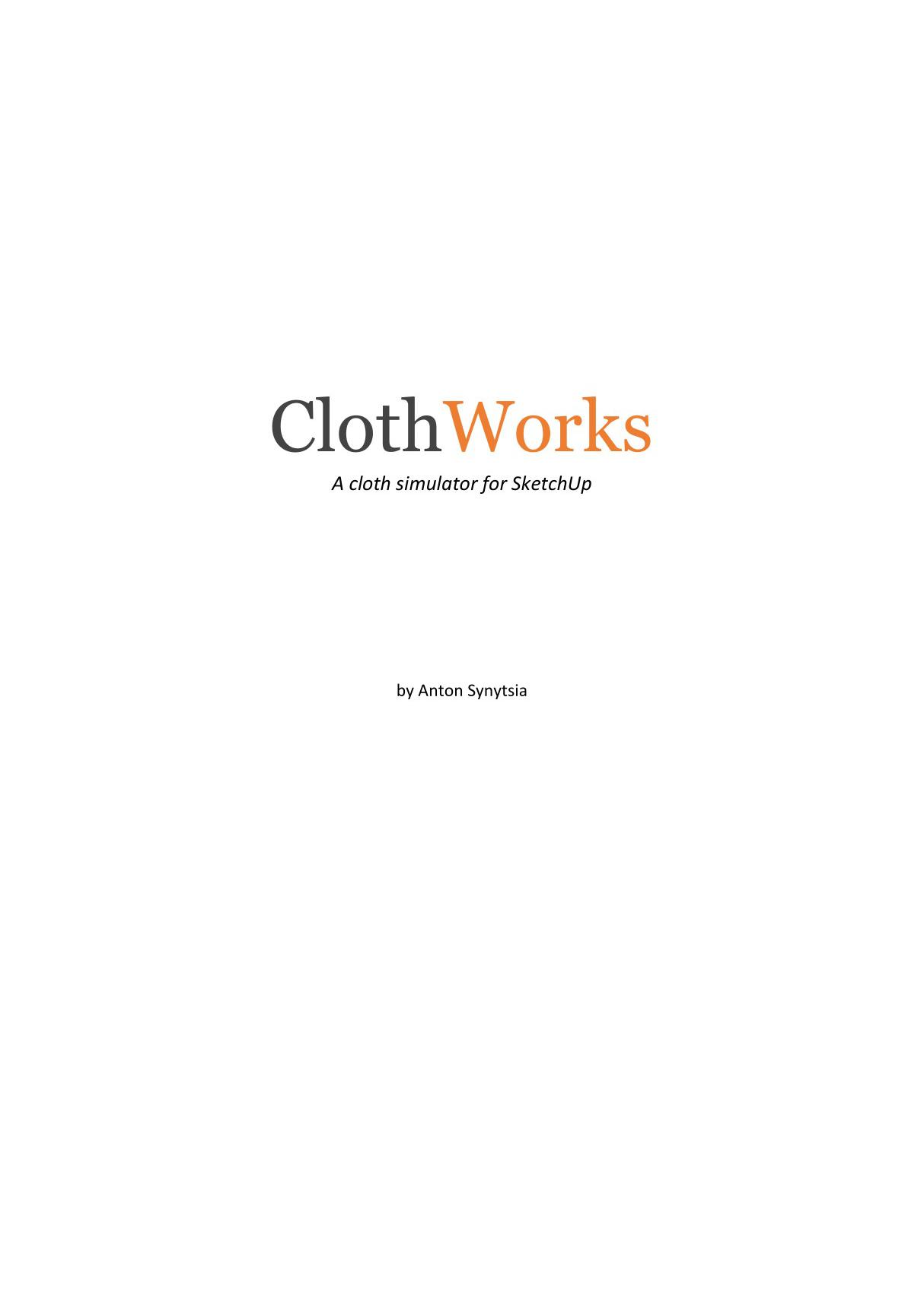 ClothWorks布料模拟使用教程