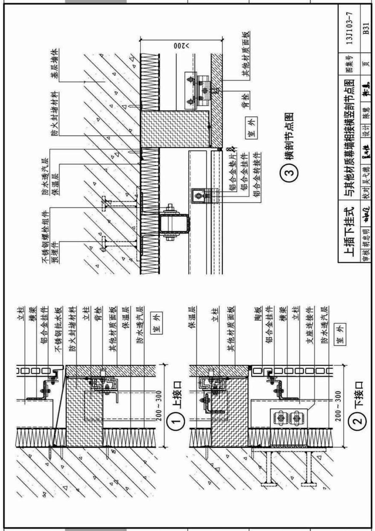 国标图集13J103-7 人造板材幕墙国家建筑标准设计图集电子版 2