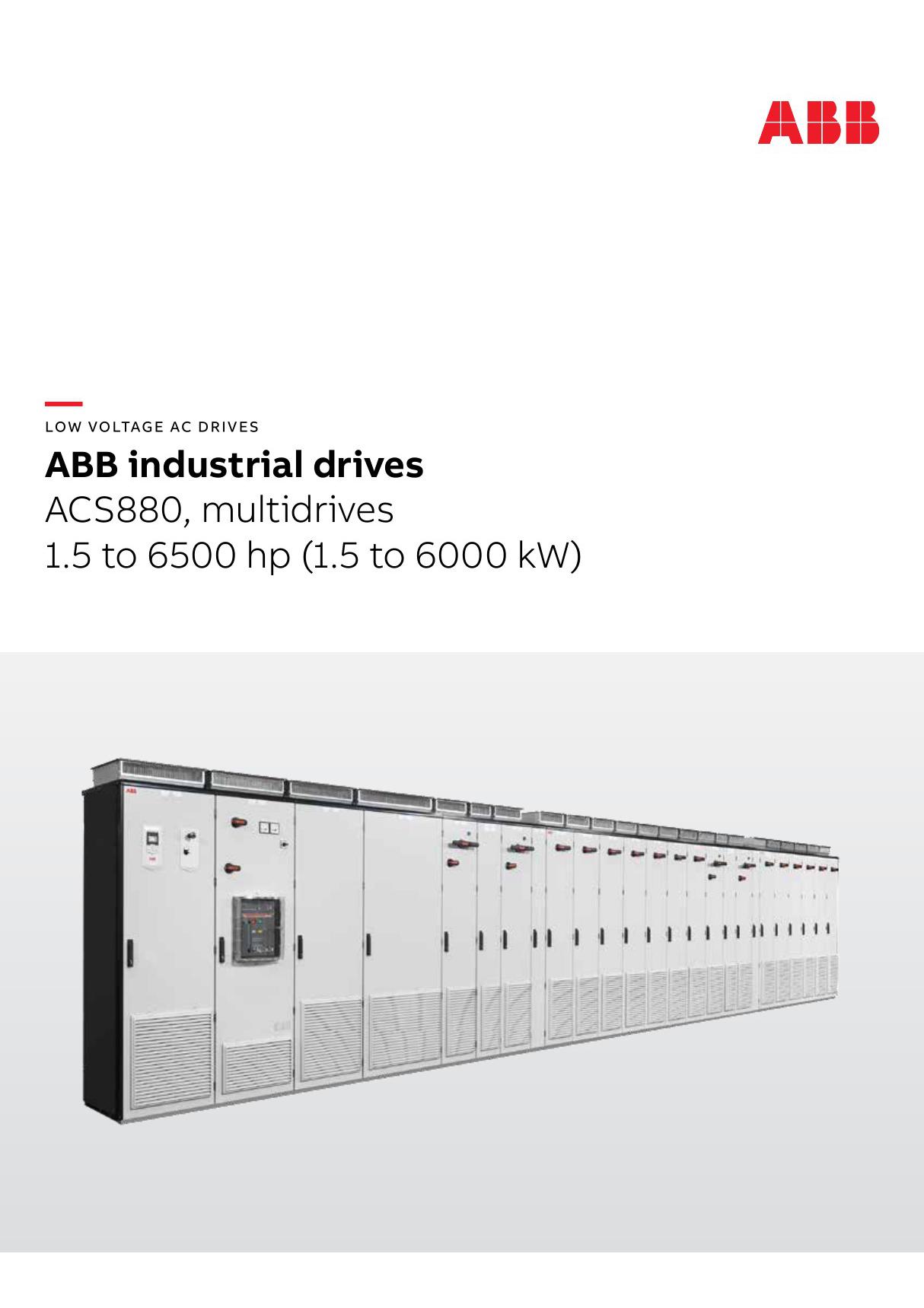 ABB标准传动变频器 工业传动ACS880(1.5-6500kW)产品样本选型技术资料