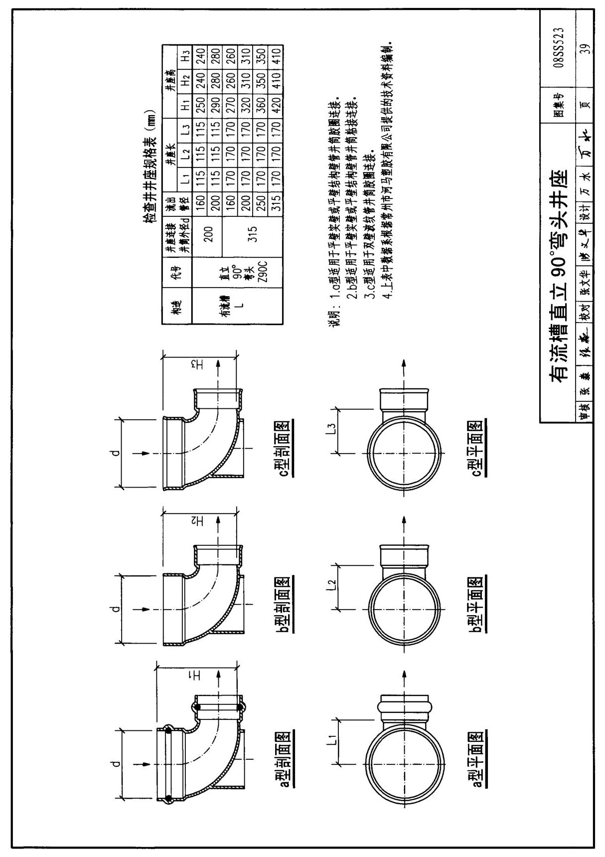 国标图集08S523建筑小区塑料排水检查井-国家标准给排水设计图集电子版 2