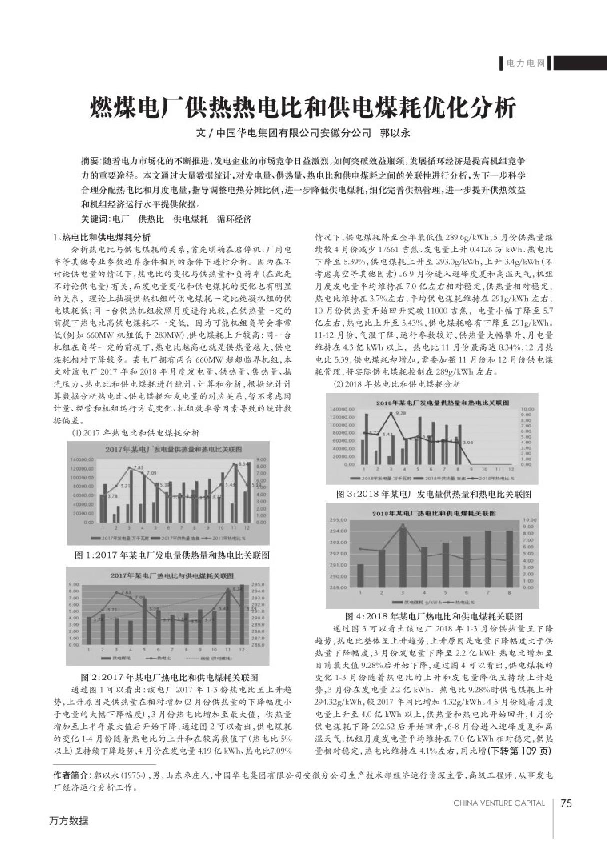 燃煤电厂供热热电比和供电煤耗优化分析