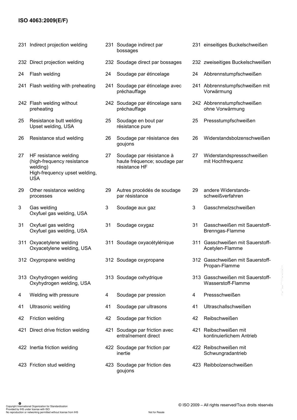 ISO 4063-2009 Standard国际标准化组织国际标准规范电子版下载 2