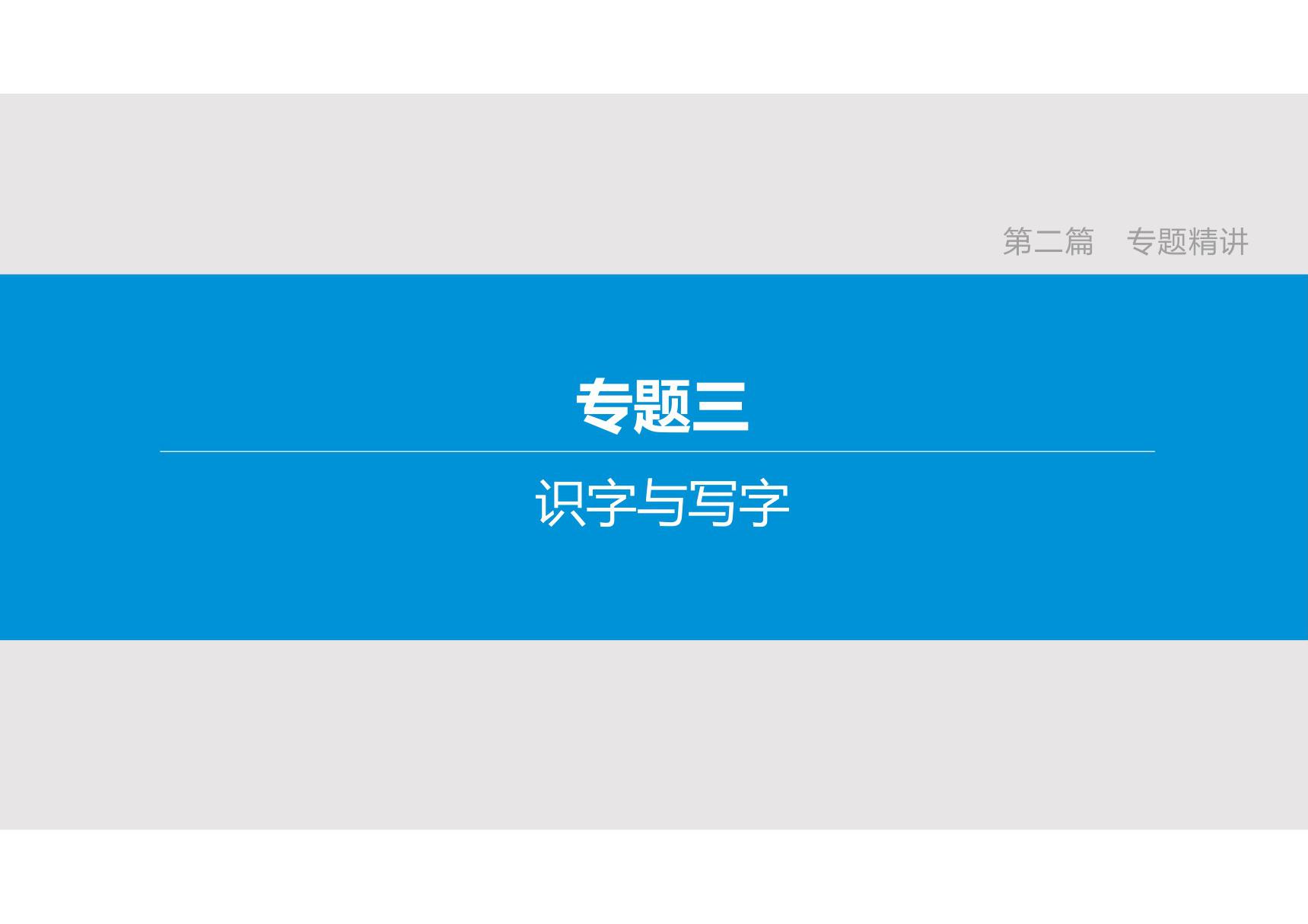 中考语文复习专题课件 　识字与写字