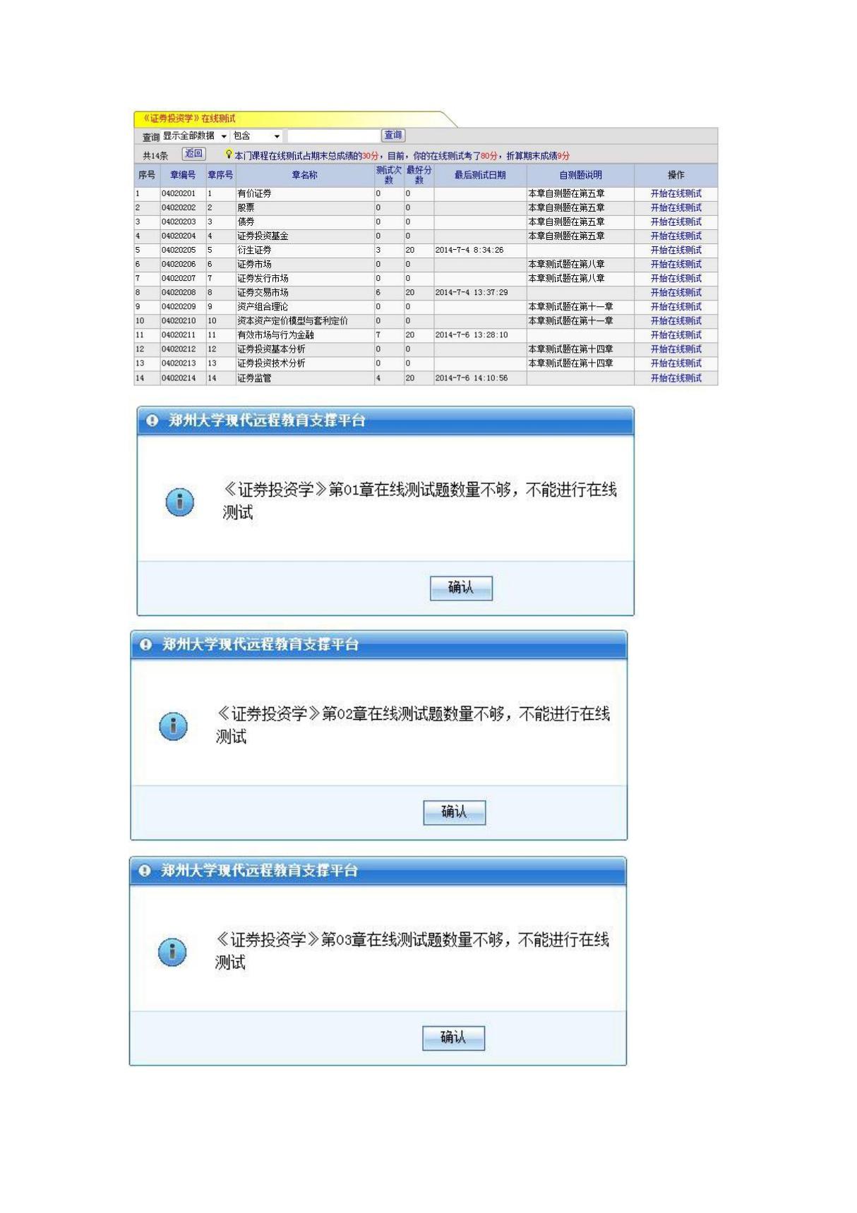 《证券投资学》第01--14章在线测试