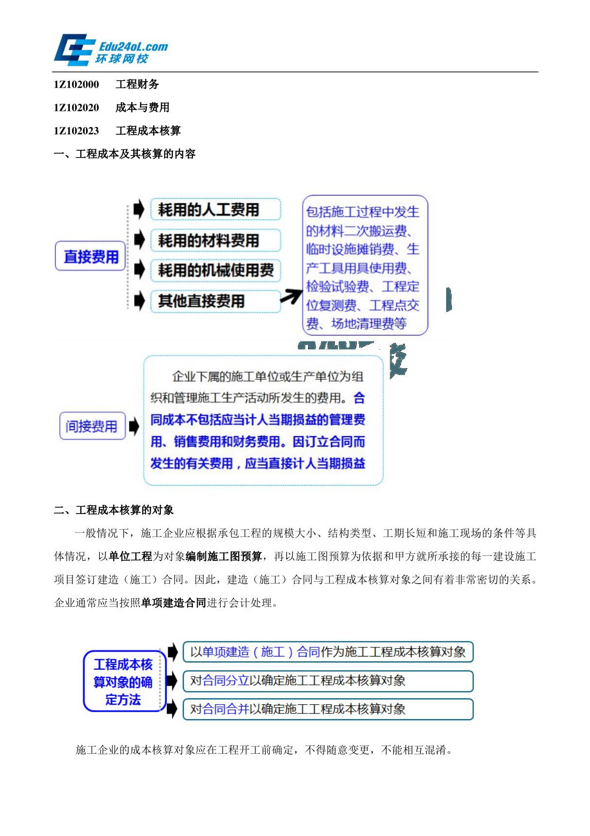 2015一建-工程经济-精讲班-第31讲 1Z102020 成本与费用(三)(2015年新版)