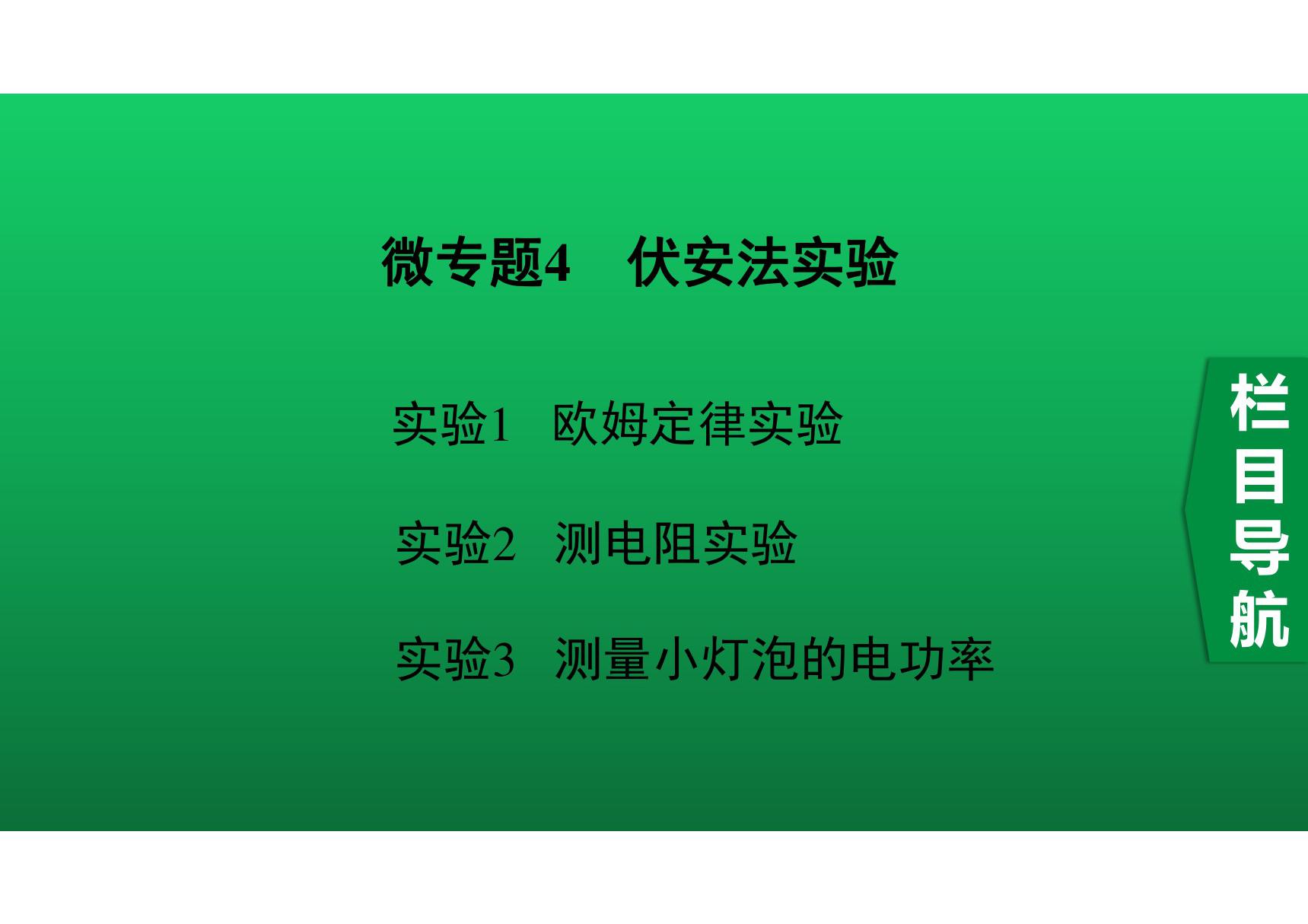 2020中考物理知识点微专题精讲《伏安法实验》