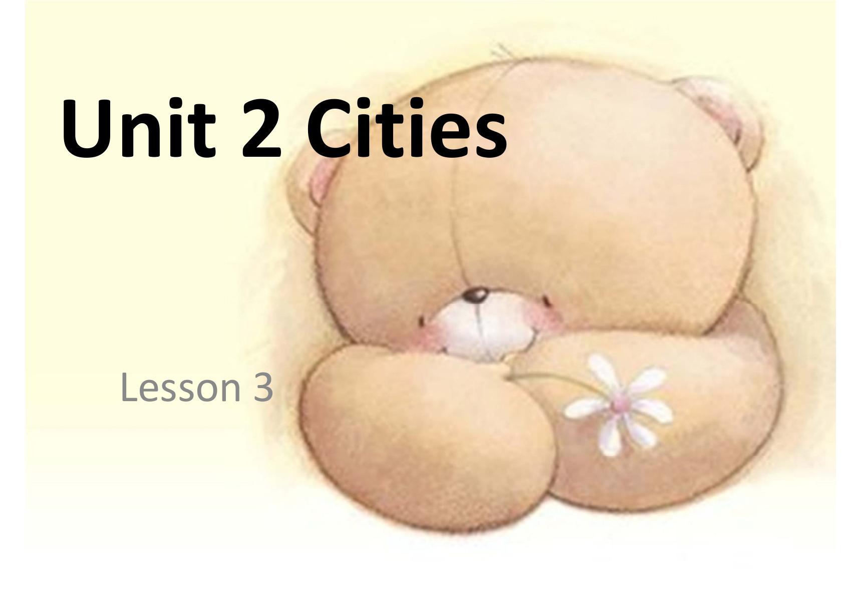 人教部编版 四年级 下册 英语 Unit 2 Cities Lesson 3 课件