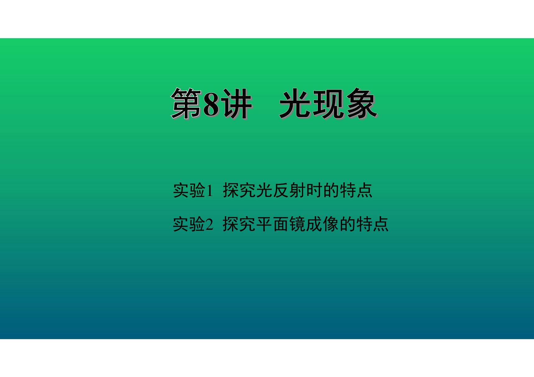 2020中考物理知识点精讲《光现象》