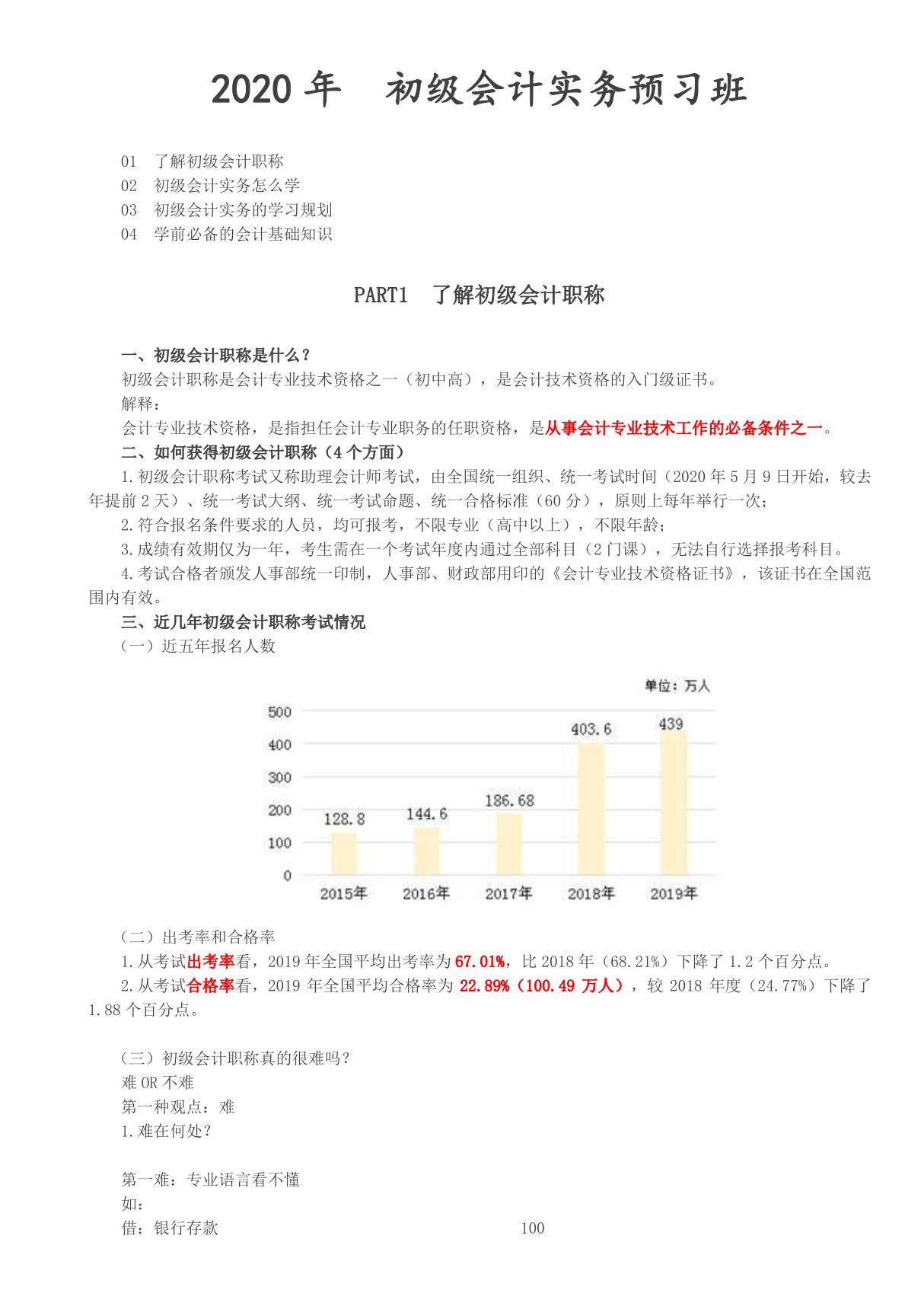 2020年初级会计实务考试 第01讲 了解初级会计职称