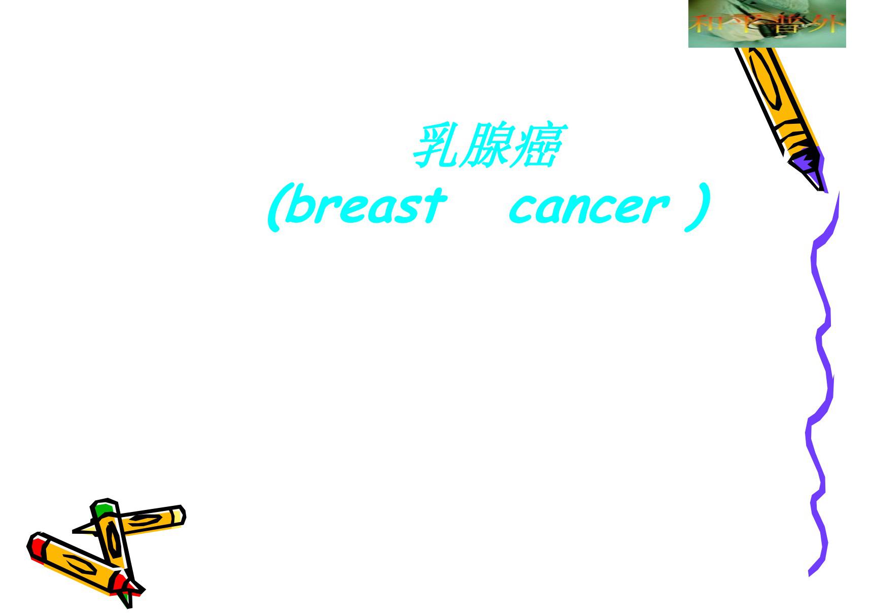 乳腺癌 ppt课件-PPT(精)