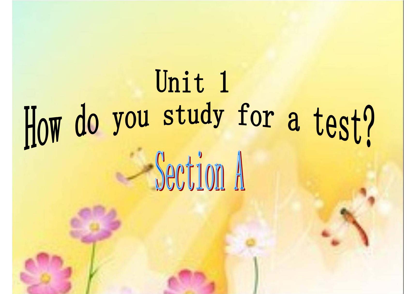 新目标英语九年级上Unit1 Section A (1a-3a)