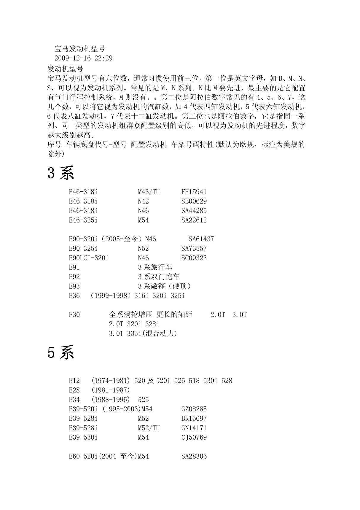 (精品)宝马底盘号