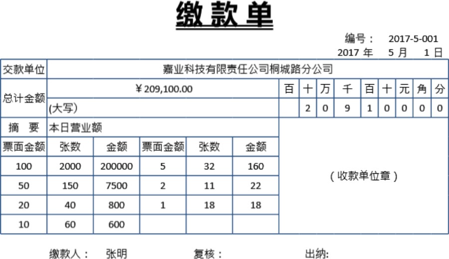 差旅费报销单