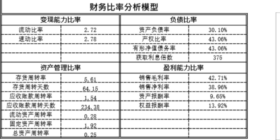 财务分析模板