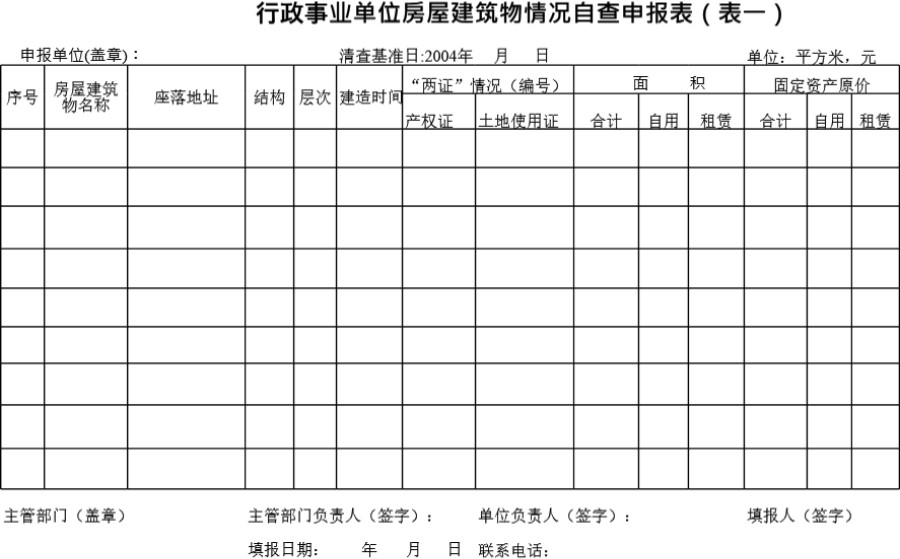 行政普查申报