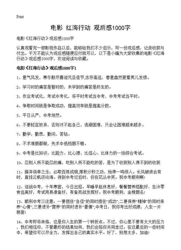 电影《红海行动》观后感1000字