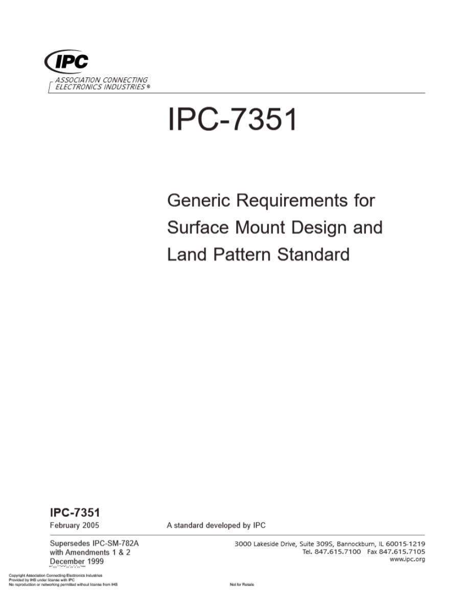 IPC 7351 pad and pattern