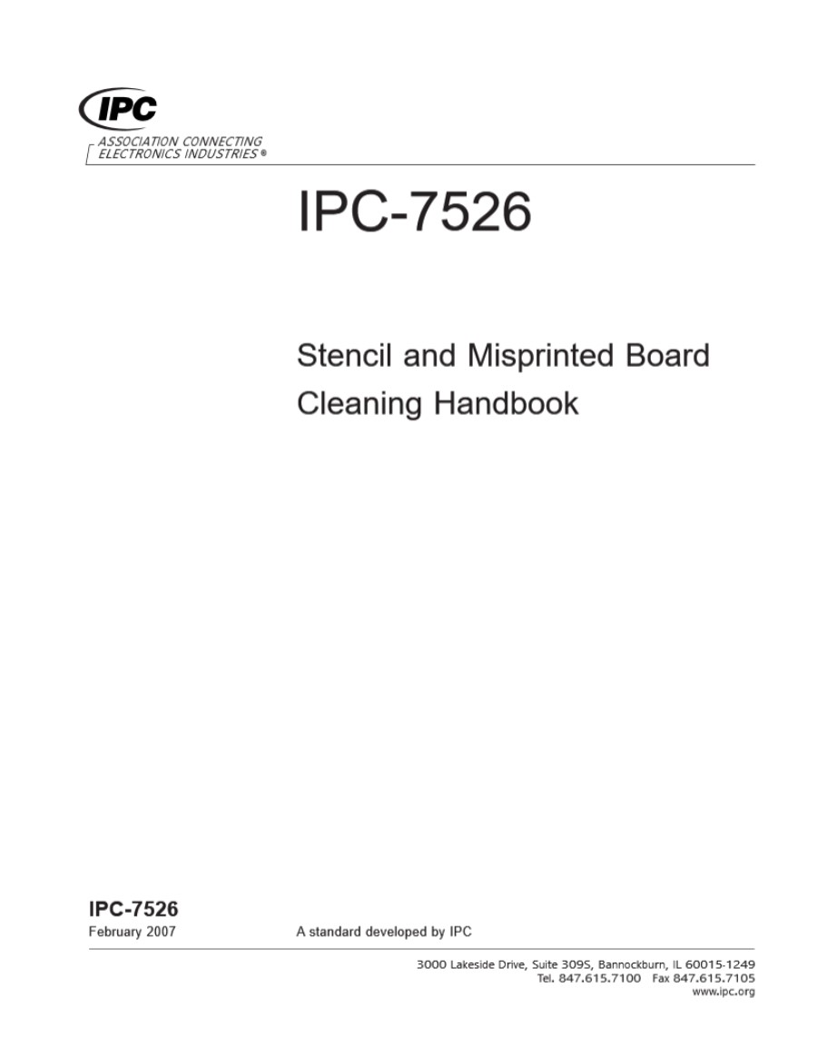 IPC-7526 Stencil and Misprinted Board