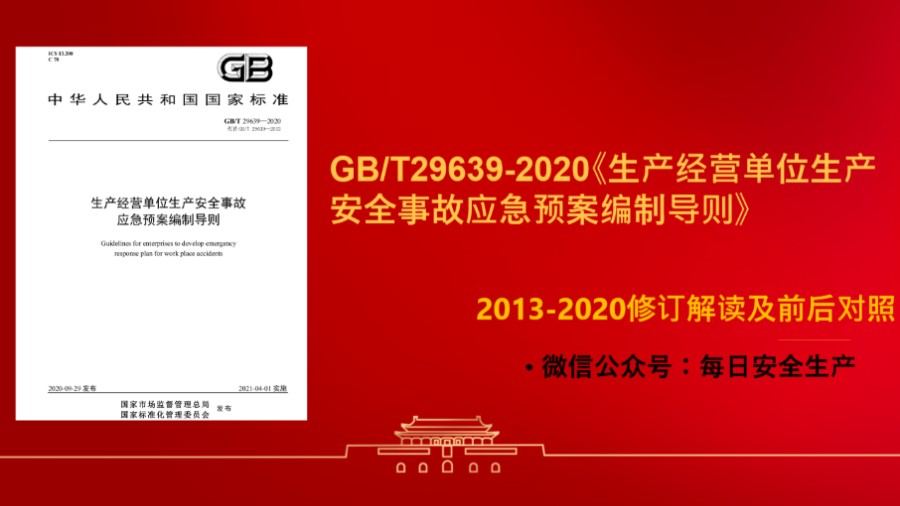 GBT29639-2020《应急预案编制导则》解读及新旧修改条文对比