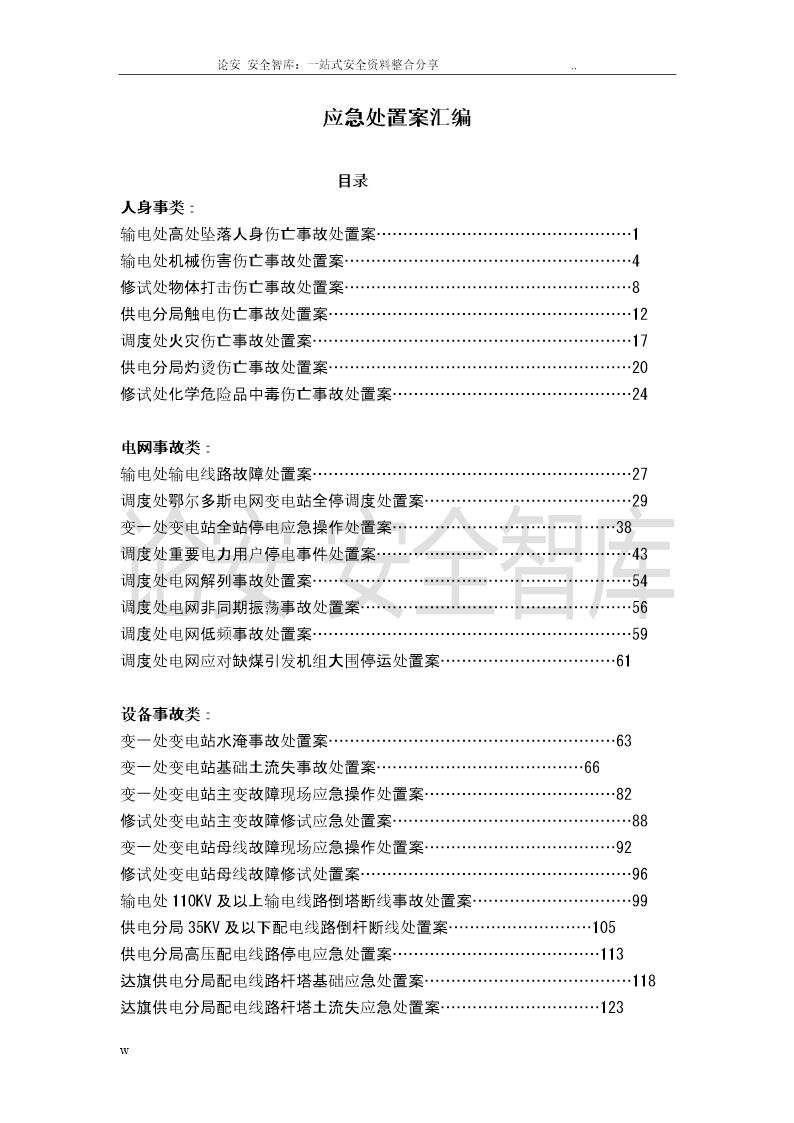 各类现场应急处置方案汇编(227页)