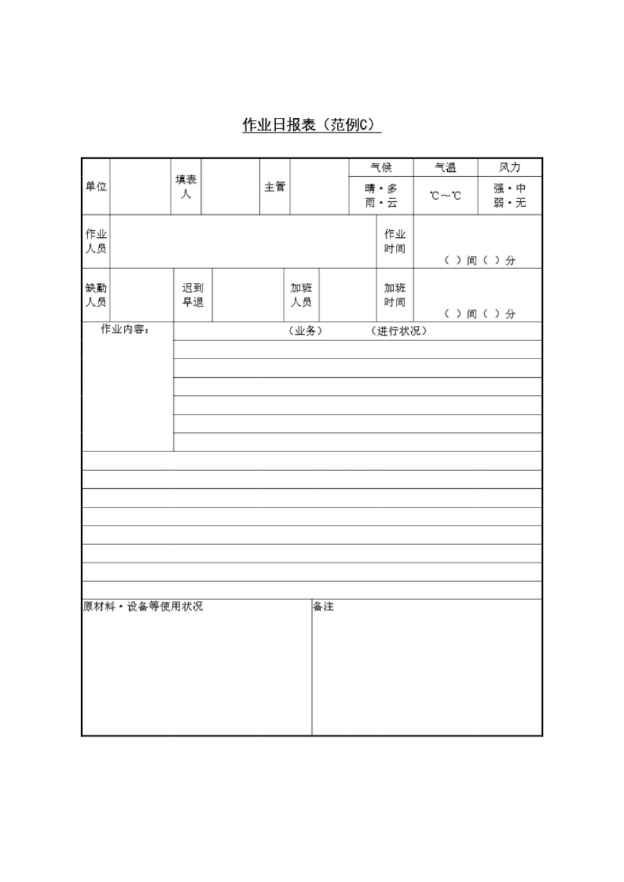 作业日报表-2