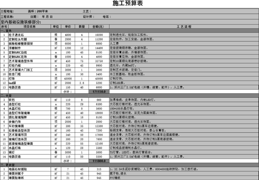 茶楼装修报价