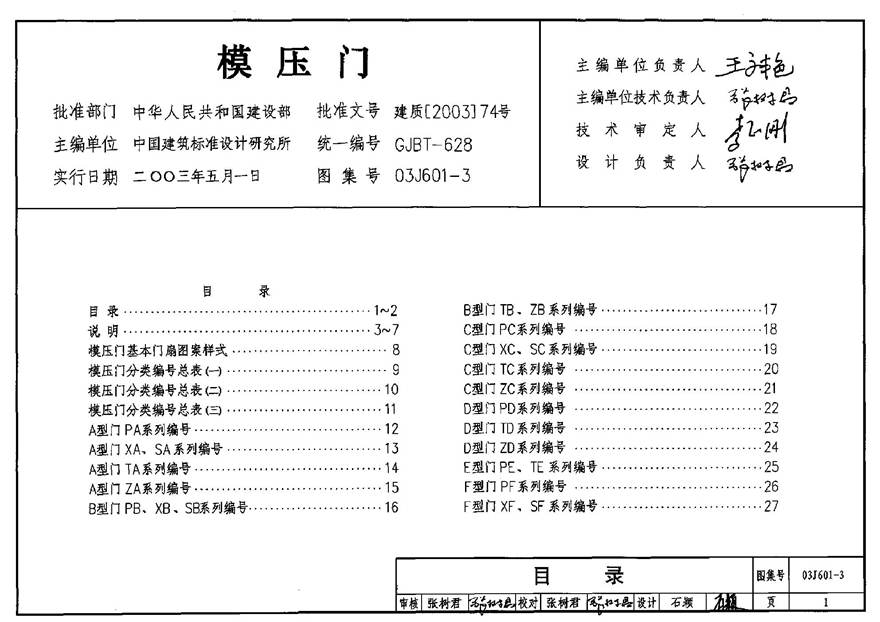 03J601-3 模压门