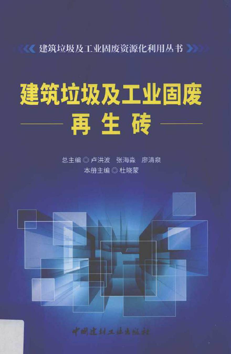 建筑垃圾及工业固废资源化利用丛书 建筑垃圾及工业固废再生砖 杜晓蒙 (2019版)