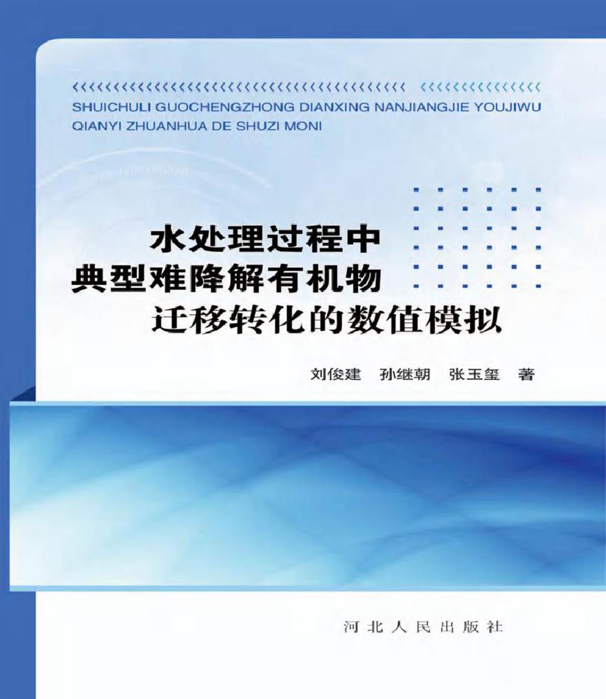 水处理过程中典型难降解有机物迁移转化的数值模拟 刘俊建，孙继朝，张玉玺 著 (2015版)