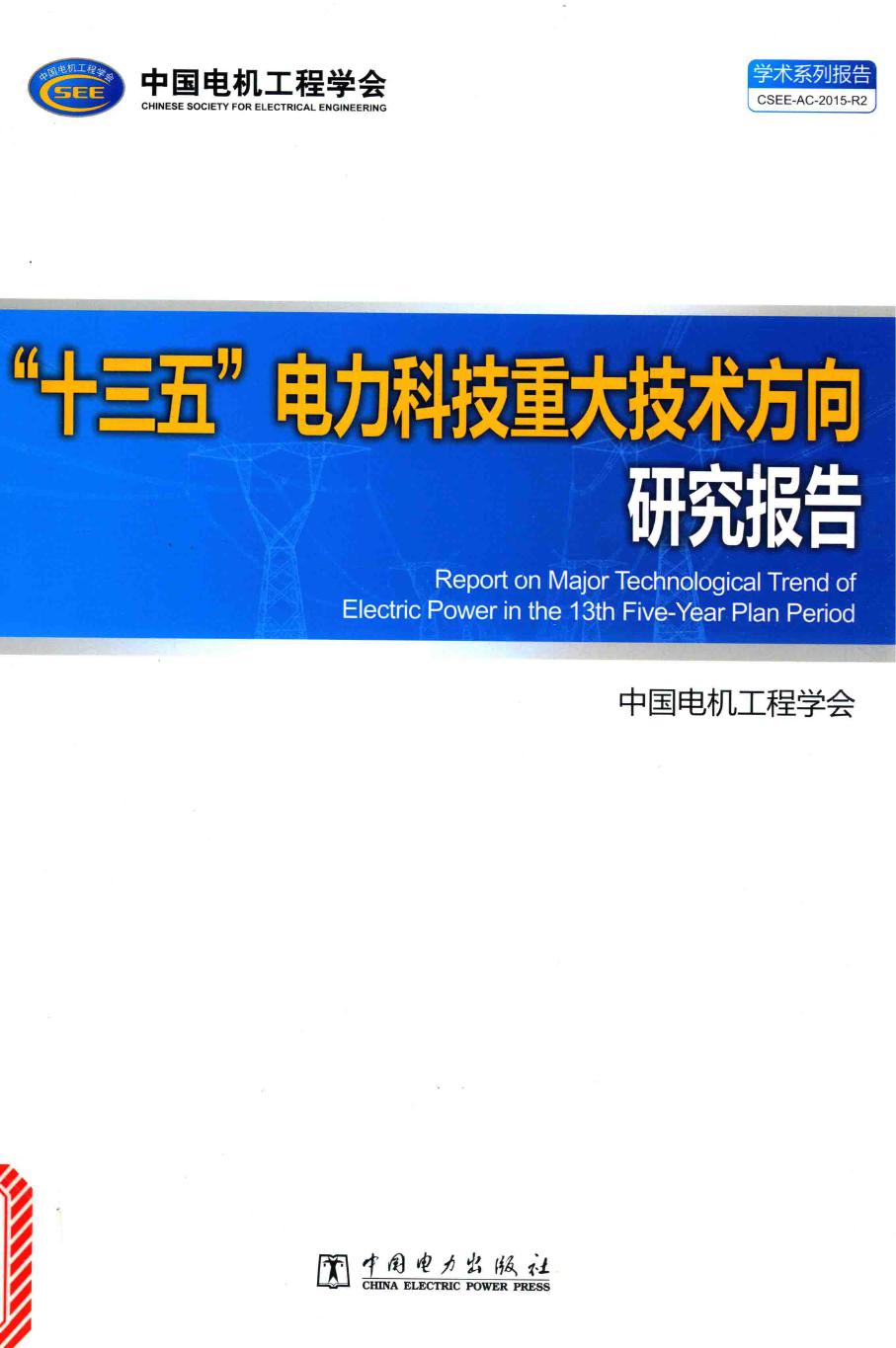 十三五 电力科技重大技术方向研究报告 中国电机工程学会 (2015版)