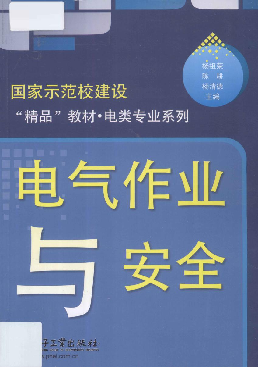 国家示范校建设“精品”教材·电类专业系列 电气作业与安全 杨祖荣，陈耕，杨清德 (2012版)