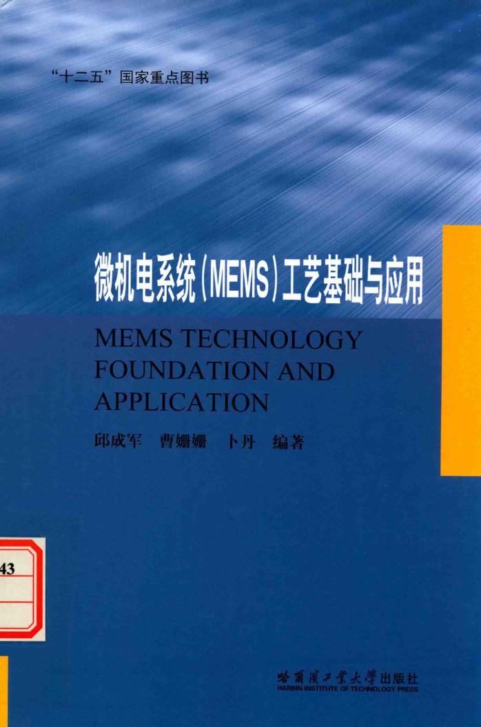 微机电系统（MEMS）工艺基础与应用 邱成军，曹姗姗，卜丹 著 (2016版)