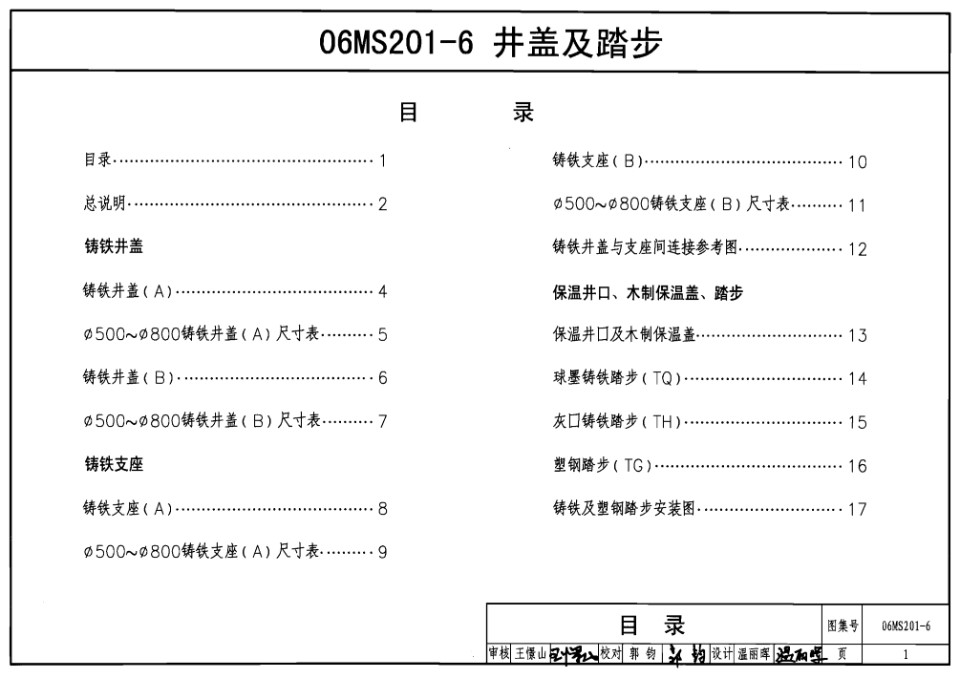 06MS201-6井盖及踏步