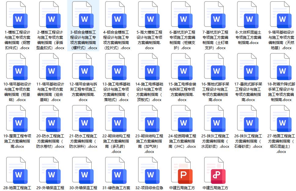 完整版 中建五局施工方案编制指南、方案范本（word版）、配套培训PPT课件，五星级资料 
