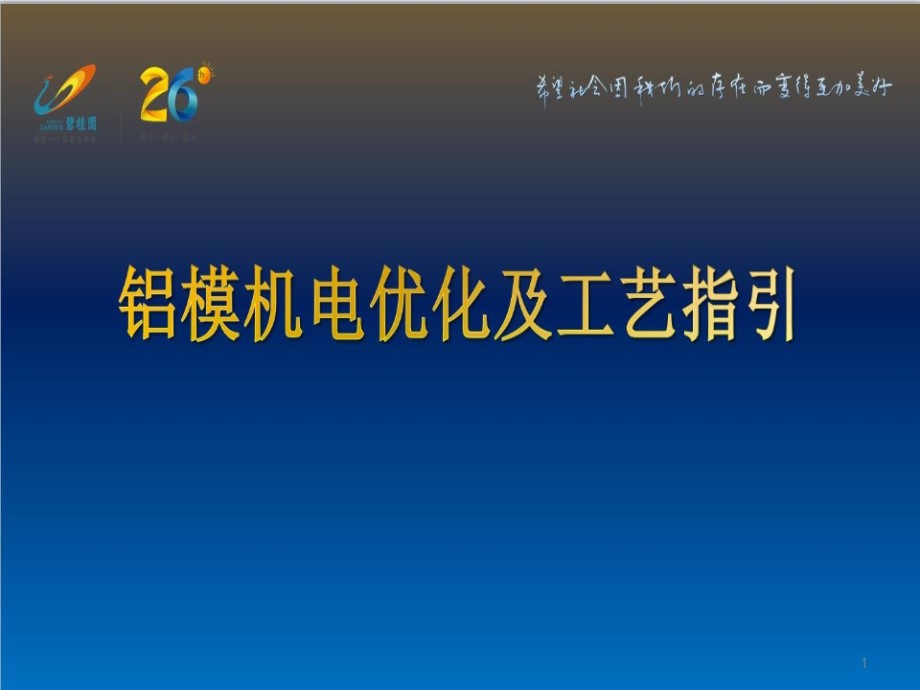 碧桂园 铝模机电优化及工艺指引 46页PPT