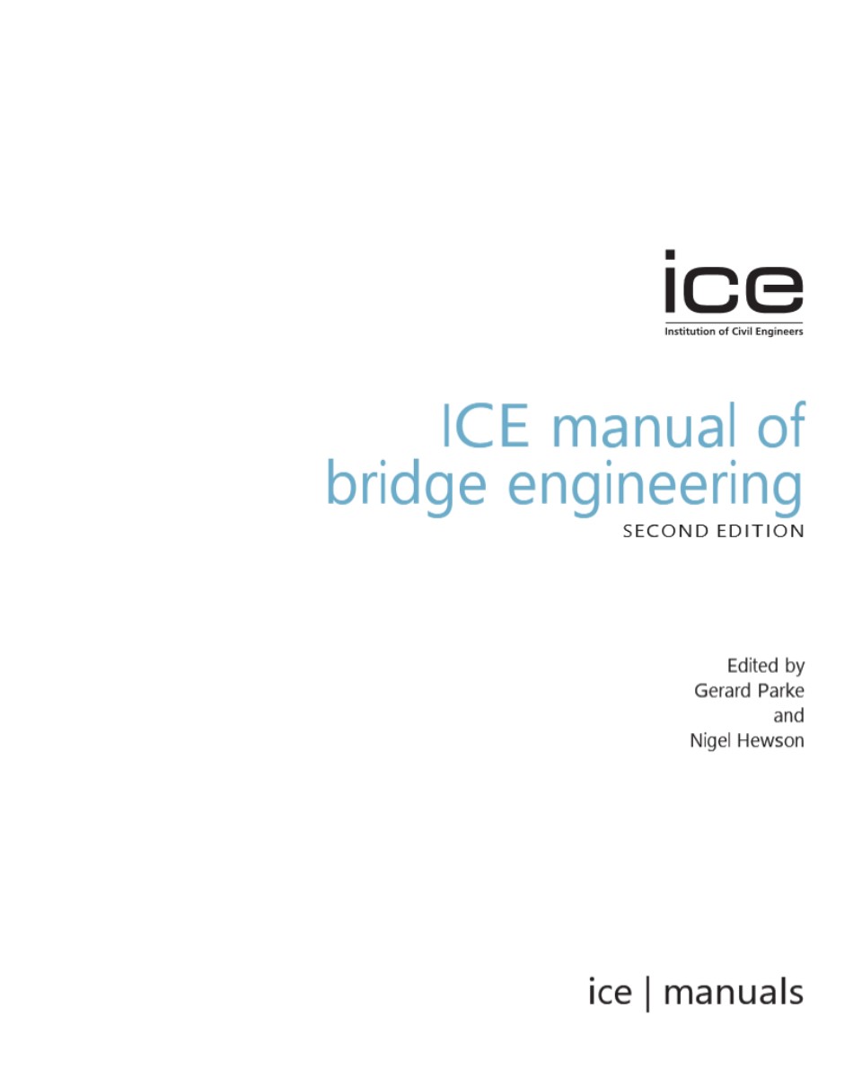 ICE manual of bridge engineering SECOND