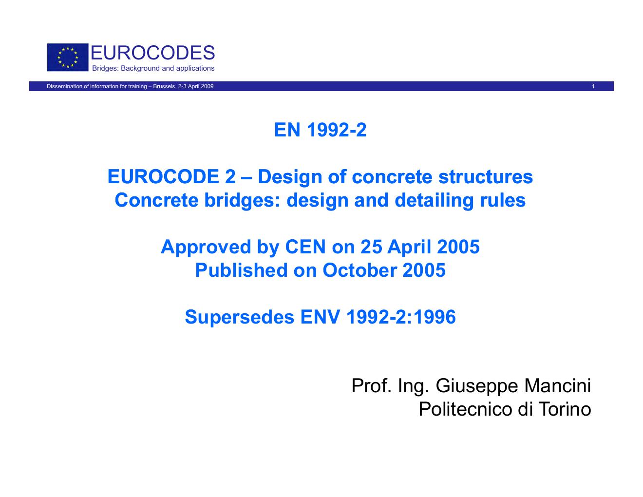 英文版 EUROCODE 混凝土结构设计