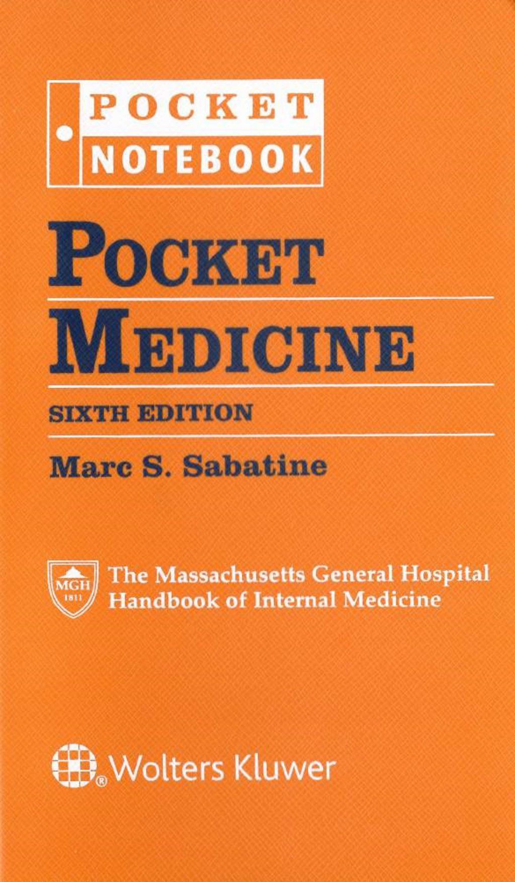 英文版 麻省总医院内科手册 Pocket Medicine The Massachusetts General Hospital Handbook of Internal Medicine